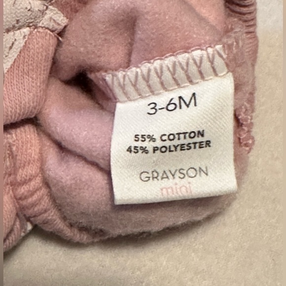 NWT Grayson Collective Sweatshirt Bodysuit with Sleeve Ruffles baby size 3-6 M - Picture 6 of 8